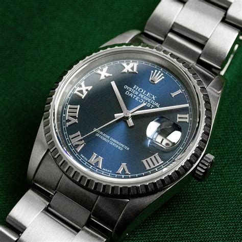 rolex datejust 16220 blue|A Closer Look at the Rolex Datejust 16220 .